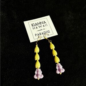 Kianna Hawaii Handmade Crown Flower Earrings